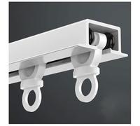 Carril de Cortina Empotrado Invisible - Conjunto de Carril Ultra Delgado para Techo, Divisor de Espacios para Dormitorio/Oficina/Sala de Estar,Blanca,40ft/12.2m