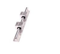 Carril de guía lineal Juego de 2 varillas de eje deslizante de riel lineal SBR12 de 300-1500 mm con soporte completo y 4 bloques de rodamiento SBR12UU(300mm)
