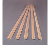 Carril de madera sin tratar para casa de muñecas, 5/16 x 17,3/4, moldura 8 x 450 mm, paquete de 5