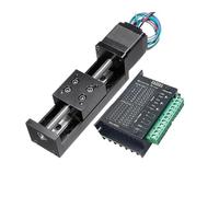 carril de Mesa Deslizante tipo T lineal, de 50-300mm, Nema11, controlador de Motor paso a paso de 28mm, Kit TB6600, guía lineal, mesa XYZAxis(150mm with Driver,1mm Pitch)