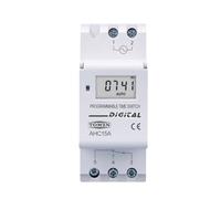 Carril Din semanal 7 días programable interruptor de tiempo Digital relé temporizador Control AC 220V 230V 12V 24V 48V 16A(30A,12V AC DC)