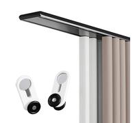 Carril Doble Para Cortinas De Aluminio, 0.7m 1m 2m 3m 4m 5m 6m - Sistema De Carril De Techo Con 20 Poleas Silenciosas - Separador De Ambientes Para Salón, Dormitorio, Caravanas(Black,5.6m)