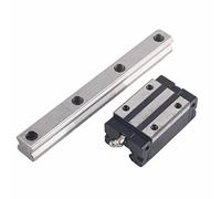 Carril guía lineal con deslizamiento de rodamientos HGH25CA y bloque cuadrado, de movimiento lineal de precisión, carril de alta velocidad y baja fricción para máquinas CNC (200 mm)