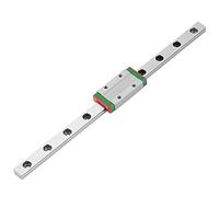 Carril guía lineal en miniatura LML9H de 200 mm, con ancho de 9 mm y bloque deslizante; carril de movimiento lineal compacto para equipos de precisión, diseño de contacto en 4