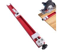 Carril Guía para Sierra Circular Compatible con Bases de Sierra 12 Pulgadas, Aleación Aluminio Ajustable Guía Básica de Máquina Corte con Sistema Doble Bloqueo para Carpintería Recorte Fresado
