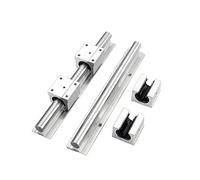Carril Lineal, 2 Uds SBR16 Riel Lineal De 16mm Soporte Cualquier Longitud Guía Redondo + 4 SBR16UU Bloque Deslizante For Cnc