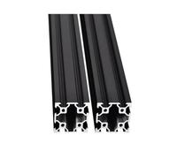 Carril lineal de perfil de extrusión de aluminio con ranura doble 4040V for piezas de impresora 3D y CNC, 2 uds.(Black,600 mm)