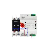 Carril monofásico ATS PV 2P 4P 100A AC 110V 220V interruptor de selección transferencia automática doble potencia ininterrumpido(City Grid-Generator,4P AC 110V)