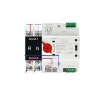 Carril monofásico ATS PV 2P 4P 100A AC 110V 220V interruptor de selección transferencia automática doble potencia ininterrumpido(City Grid-Generator,2P AC 110V)