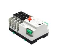 Carril monofásico ATS PV 2P 4P 100A AC 110V 220V interruptor de selección transferencia automática doble potencia ininterrumpido(City Grid-PV Energy,4P AC 220V)