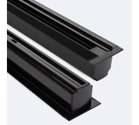 Carril Trifásico DALI Empotrable Aluminio para Focos LED 1 Metro