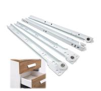 Carriles Para Cajones 25cm-55cm, Guía Correderas A Rodillo Para Cajones De Muebles, Cajoneras O Armarios, Rieles Para Cajones Telescópica, Extracción Parcial, 1 Par Carga Máxima 40 Kg