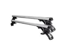 Carriles Techo Barra Transversal con Techo Desnudo Barra Transversal De Aluminio Portaequipaje De Carga Negro para GMC para Sierra 2014-2018 Barras Portaequipajes(Plata)