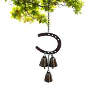 Carrillon de exterior - Aleación antioxidante resistente a la decoloración decoración compacta - Decoración rústica con forma de caballo con campana | Para amigos, casa, rancho, bar, interior, entrada