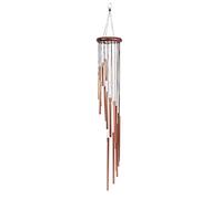 Carrillón de Viento de 18 Tubos de aleación de Aluminio, Campana de Viento Colgante para decoración del hogar, jardín y Exteriores, diseño en Espiral con Sonido melódico y nítido, (Oro)