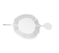 Carrillón de viento de aluminio blanco con diseño de calabaza, resistente a la intemperie, 7 oz