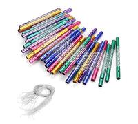 Carrillon de Viento Exterior, DIYCUT 50 Piezas Color Carillón de Viento para Exterior de Metal, Carillón de Viento para Niños con 20 Hilos de Plata, Kit de Carillón de Viento de Bricolaje