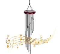 Carrillon de Viento Exterior Metal de Carillón de Viento de Tubos Largos Carillón de Viento con 12 Tubos de Aleación de Aluminio Melodía Carillones de Viento para Hogar Jardín Patio Balcón Regalos