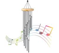 Carrillon de Viento Exterior Tubos de Campanas de Viento 12 Tubos de Metal Carillones de Viento para Jardín Musicales Timbre de Viento Metalico Campana de Viento Interior para Hogar Decoracion Regalo
