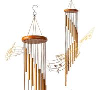 Carrillón de viento para exteriores, 90 cm con tubo de aleación de aluminio de 18 pulgadas, móvil de 91 cm (36 pulgadas) para decoraci