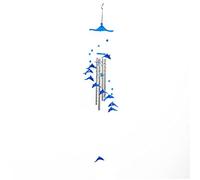Carrillón para Jardín Musical, Campana de Viento de Delfín, Campanas de Viento de Metal Tubos, Azul, para Balcón, Jardín, Patio, Sala de Estar, Dormitorio, Decoración