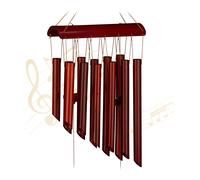 Carrillon viento carillón de bambú 340 g 60 cm campanas de viento 12 tubos