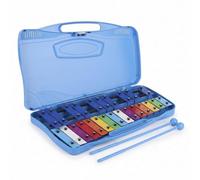 Carrillón Xilófono Cromático Escolar 25 Teclas - Metalófono Glockenspiel con Estuche y Mazos, Instrumento Musical Educativo para Niños