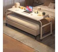 Carrito ajustable para laptop con ruedas sobre la cama, altura de 65 a 95 cm, ideal para comer, leer y trabajar, mesa médica versátil y escritorio con bandeja de alimentos
