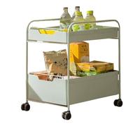 Carrito almacenamiento,mesa auxiliar ruedas,material metálico,resistente duradero,para sala estar,biblioteca,dormitorio oficina green