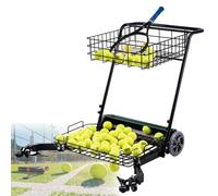 Carrito automático de recuperación de pelotas de tenis, recoge 90 pelotas por empuje, tiene capacidad para 290 pelotas, portátil para mantenimiento de canchas