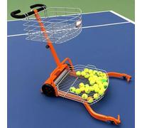 Carrito automático de recuperación de pelotas de tenis, recoge 90 pelotas por empuje, tiene capacidad para 290 pelotas, portátil para mantenimiento de canchas