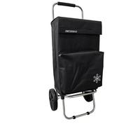 Carrito Auxiliar de la Compra de 2 Ruedas ,Carro de la Compra Ligero, Bolsillo Frontal con Cremallera,Carrito Compra Plegable, Carro de la Compra 2 Ruedas con Bolsa Oxford Desmontable, 100 x 43 x 20