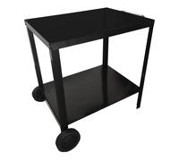 Carrito bar exterior portimao para plancha - carrito auxiliar con ruedas color negro