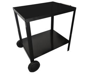 Carrito bar exterior portimao para plancha - carrito auxiliar con ruedas color negro