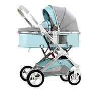 Carrito Bebe Trolley Cochecito Silla de Paseo Ligera Pequeños Altos Paisajes Cochecito Bebe Plegable Ligero for 0-36 Meses, Coche Bebe Plegable Cochecitos for Bebé Y Niños(Blue A)