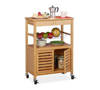 Carrito cocina camarera con ruedas elegante práctico carrito auxiliar 3 estantes