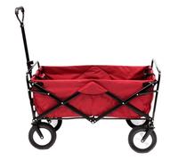 Carrito Compras Plegable 4 Ruedas Acampar - Carrito Playa portátil y utilitario Acampar, IR Compras y Salidas Familiares - Resistente, Rojo, Equipo Aventuras al Aire Libre