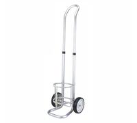 Carrito con Ruedas para Tanque de oxígeno de Altura Ajustable - Carrito Ligero y portátil de Aluminio con Ruedas para Cilindros de Gas, Ideal para clínicas y Uso médico (12,5 cm/4,9 Pulgadas