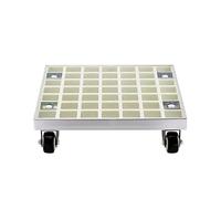 Carrito cuadrado resistente for plantas con ruedas de bloqueo, soportes for plantas rodantes for exteriores con ruedas, plataforma rodante for mover macetas for mover plantas en macetas ( Color : Whit