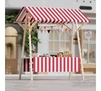 Carrito de alimentos con ruedas, puesto de vendedor plegable al aire libre para mercados y ferias de manualidades, soporte de exhibición ligero