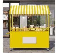 Carrito de alimentos independiente con toldo, puesto de comida móvil para centro comercial, mercado nocturno, calle, playa