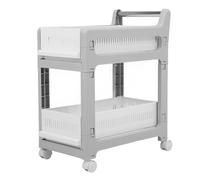 Carrito de almacenamiento con cajones deslizantes, carrito de utilidad rodante, carrito de almacenamiento móvil de 3 niveles para cocina con ruedas bloqueables para cocina, baño, (Tamaño Mediano 2