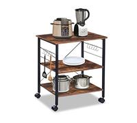 Carrito de almacenamiento de cocina de 3 niveles, estante para horno microondas para ruedas de cocina domésticas, carrito de almacenamiento movible (D 1)