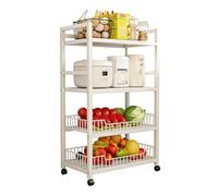 Carrito de almacenamiento de cocina, estante de almacenamiento con ruedas para el hogar, baño, sala de estar, oficina, balcón