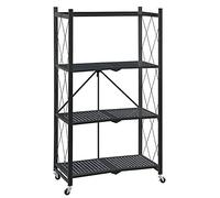 Carrito de almacenamiento de cocina rodante - Carrito utilitario de malla metálica con cerradura con estantes para verduras, oficina, baño y lavandería - Carrito rodante versátil de 3 niveles