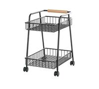 Carrito de almacenamiento de cocina rodante con estante utilitario, carrito organizador de almacenamiento de aperitivos con ruedas para sala de estar y cocina, ideal para soluciones de almacenamiento