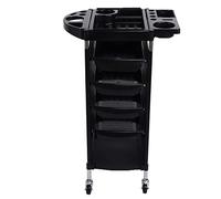 Carrito de Almacenamiento de Herramientas para Peluquería de 6 Capas con Ruedas, Bandeja Retráctil, 5 Cajones para Salón de Belleza, Barbería, Tienda de SPA