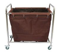 Carrito de almacenamiento de lavandería, carro de mano para vestíbulo de cocina, ruedas de freno universales, carrito clasificador rodante para nización de habitación, nizer de lavandería duradero y