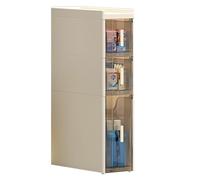 Carrito de Almacenamiento Delgado con Ruedas de 14/18cm No Requiere Instalación Organizador de Baño de Plástico PP para Cocina, Lavandería y Lugares Estrechos(14 * 41.5 * 70cm)