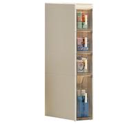 Carrito de Almacenamiento Delgado con Ruedas de 14/18cm No Requiere Instalación Organizador de Baño de Plástico PP para Cocina, Lavandería y Lugares Estrechos(14 * 41.5 * 86cm)